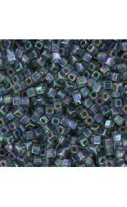 Miyuki square - cubes 1.8mm Beads - Transparent grey ab SB18-249